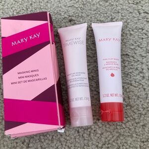 Mary Kay Masking Minis Moisture Renewing and Pink Clay Mask 1.2 oz NEW